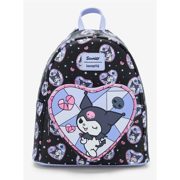 Loungefly Sanrio Kuromi Stained Glass Mini Backpack - Picture 2 of 5